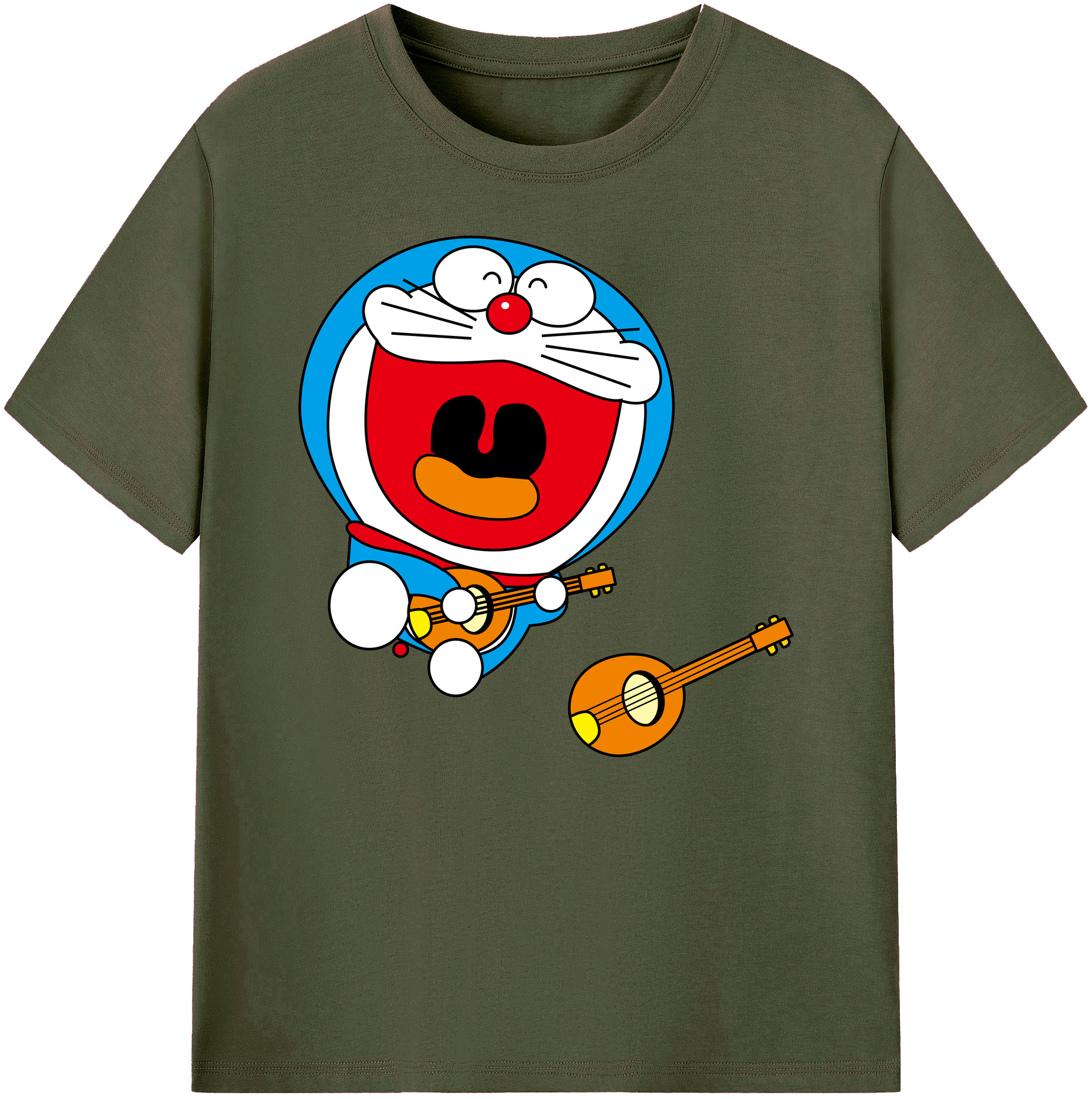 （画像用） ドラえもん Doraemon 綿100％ メンズ半袖Tシャツ｜肌触りやわらか＆通気性